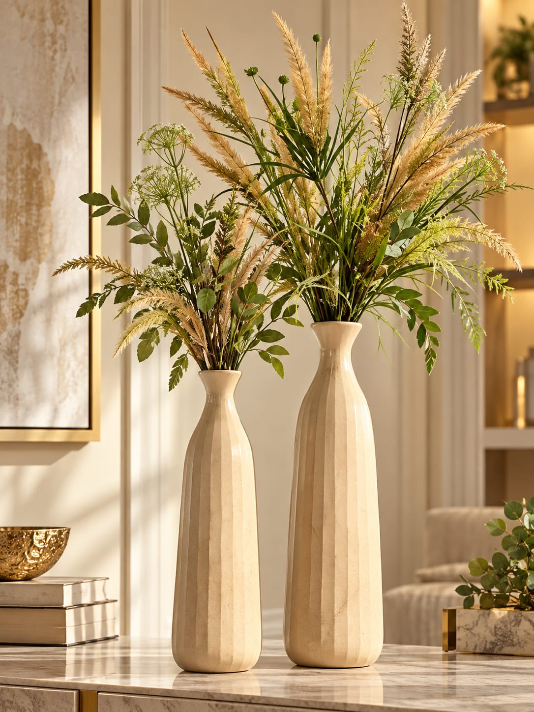 White Lightning Vase (Large)