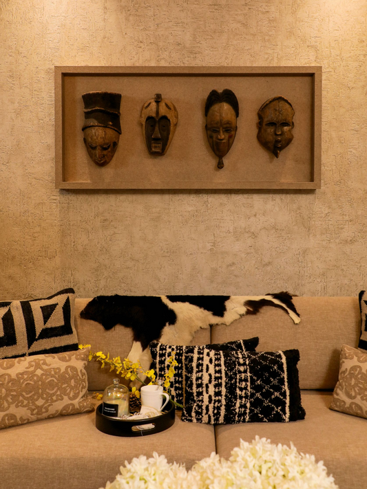 AFRICAN WALL ARTWORK 26 x 55 IN
